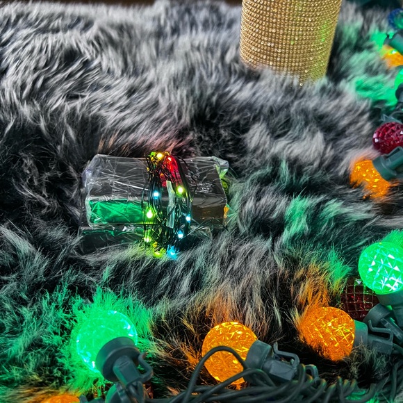 Holiday lighting bundle Christmas glitter candle holder & string lights - Picture 7 of 12